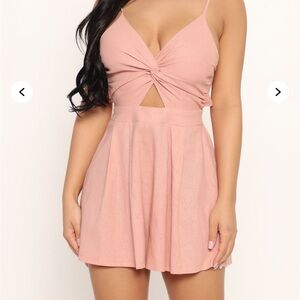 Fashion Nova Pink Cutout Romper